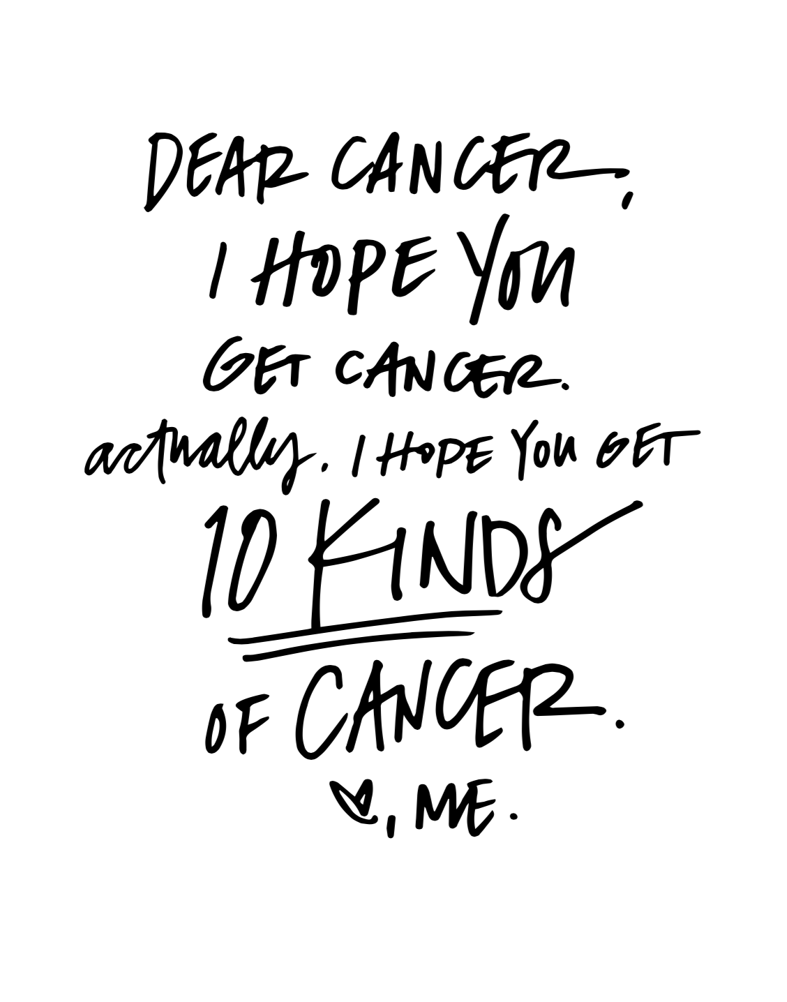 Lindsay Letters hand lettered pages in journal for cancer patients