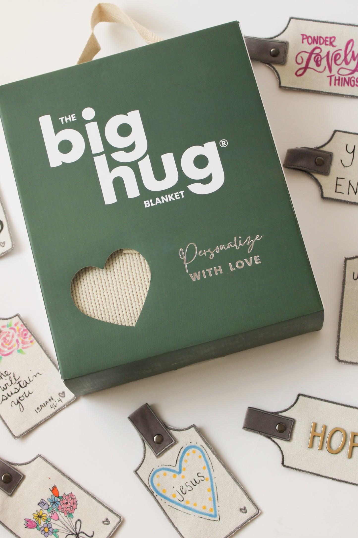 Big Hug® Bundle: Big Hug® Lap Blanket + Additional Tags CREAM